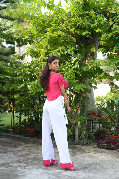 Co-ord White pant & Bolero styled top
