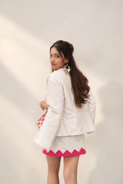 Embellished bodycon skirt & blazer set